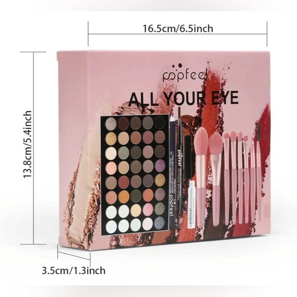 Professional Makeup Palette All Your Eye Set - Brown and Pink New Sealed In Box - Picture 9 of 13
